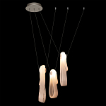 Подвесной светильник белого цвета с 3-мя изогнутыми плафонами Flow Loop варинант исполнения - 3 | Loft Concept в Ростове-на-Дону