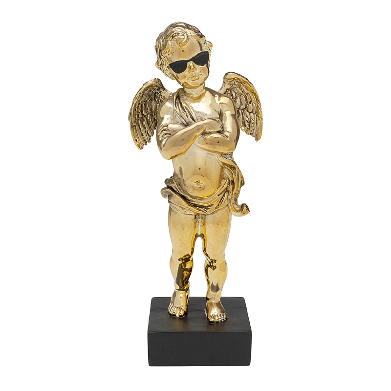 Декоративная статуя Golden Cupid in Sunglasses Глянцевое золото Черный в Ростове-на-Дону | Loft Concept 