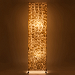 Торшер из перламутра на металлическом каркасе Indonesian Tower 3 варинант исполнения - 4 | Loft Concept в Ростове-на-Дону