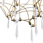 Потолочный светильник с тонкой металлической конструкцией цвета золото Quasar варинант исполнения - 4 | Loft Concept в Ростове-на-Дону