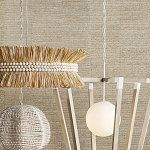 Подвесной светильник в форме купола с декором из круглых деревянных бусин White Wooden Beads Chandelier варинант исполнения - 5 | Loft Concept в Ростове-на-Дону