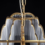 Люстра прямоугольная на цепях с прозрачными трубками и волнистым краем Nembus варинант исполнения - 10 | Loft Concept в Ростове-на-Дону