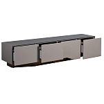 Тумба под телевизор со стеклянной столешницей и с выдвижными ящиками Minimalist Accent варинант исполнения - 2 | Loft Concept в Ростове-на-Дону