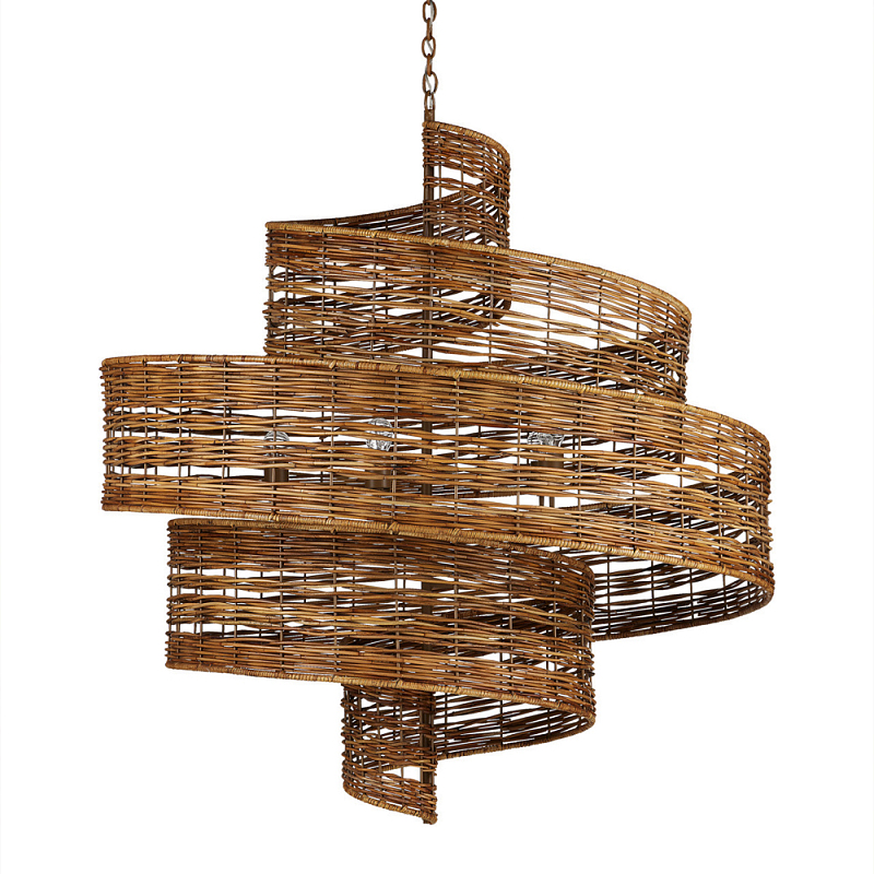 Люстра фактурная в виде спирали Enveloping Art Коричневый в Ростове-на-Дону | Loft Concept 