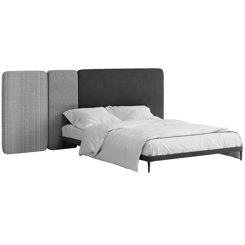      Unity Dark Grey Bed -   -- | Loft Concept 