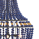 Люстра каплевидной формы декорированная синими и золотыми бусинами Blue Beads варинант исполнения - 1 | Loft Concept в Ростове-на-Дону