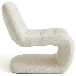 Кресло изогнутое с обивкой из ткани букле Smooth Bend Boucle Chair варинант исполнения - 3 | Loft Concept в Ростове-на-Дону