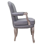 Кресло Aubrey Classical Armchair grey flax варинант исполнения - 1 | Loft Concept в Ростове-на-Дону