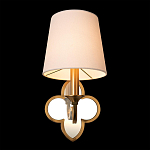 Бра с белым текстильным абажуром и декоративным основанием в виде четырехлистника с зеркальной вставкой Vitorino варинант исполнения - 19 | Loft Concept в Ростове-на-Дону