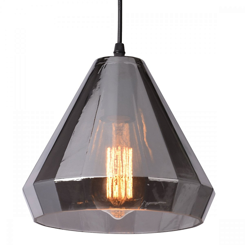   faceted cone Smoke glass pendant lamp  (Gray)  -- | Loft Concept 