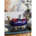 Чаша темно-синяя фарфоровая с бронзовыми ручками в виде ангелов Eden Garden варинант исполнения - 3 | Loft Concept в Ростове-на-Дону