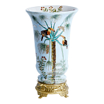 Ваза из фарфора с бронзовыми элементами Tropical Garden варинант исполнения - 1 | Loft Concept в Ростове-на-Дону