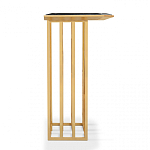 Консоль с чёрной столешницей и золотым фигурным основанием Cosmo варинант исполнения - 3 | Loft Concept в Ростове-на-Дону