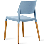 Пластиковый стул на ножках из массива бука Ferret Blue варинант исполнения - 7 | Loft Concept в Ростове-на-Дону