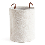 Корзина для белья из ткани букле Boucle Organizers Round варинант исполнения - 1 | Loft Concept в Ростове-на-Дону