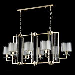 Люстра прямоугольной формы с 8-ю цилиндрическими плафонами из стекла Laurent варинант исполнения - 8 | Loft Concept в Ростове-на-Дону