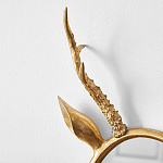 Овальное зеркало с декором оленьи рога Golden Deer Mirror варинант исполнения - 3 | Loft Concept в Ростове-на-Дону