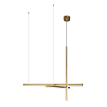 Люстра с 3-мя  пересекающимися цилиндрическими плафонами на тонких тросах Trumpet tube варинант исполнения - 6 | Loft Concept в Ростове-на-Дону