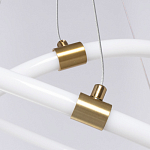 Люстра подвесная с двумя пересекающимися белыми светодиоидными кольцами Luke Lampco Tracer Lamp варинант исполнения - 6 | Loft Concept в Ростове-на-Дону