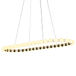 Люстра подвесная светодиодная с круглыми плафонами белого цвета PEARLS Suspension 100  варинант исполнения - 3 | Loft Concept в Ростове-на-Дону