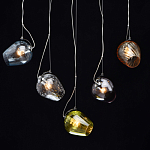 Люстра линейная с 5-ю разноцветными стеклянными плафонами Kaleido варинант исполнения - 5 | Loft Concept в Ростове-на-Дону