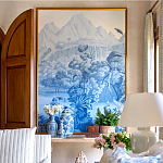 Обои ручная роспись Le Brésil Mer Bleue варинант исполнения - 3 | Loft Concept в Ростове-на-Дону