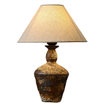 Настольная лампа с керамическим фактурным основанием и тканевым абажуром Eastern Tale варинант исполнения - 6 | Loft Concept в Ростове-на-Дону
