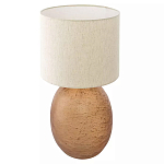 Настольная лампа с тканевым бежевым абажуром на овальном основании Beige Lampshade on Oval Base варинант исполнения - 1 | Loft Concept в Ростове-на-Дону