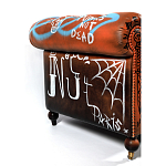 Диван Честерфильд граффити graffiti Orange Sofa натуральная кожа варинант исполнения - 7 | Loft Concept в Ростове-на-Дону