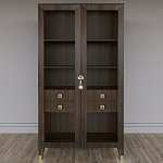 Дизайнерский шкаф витрина Elsa Dreams Walnut с 4-мя ящиками варинант исполнения - 1 | Loft Concept в Ростове-на-Дону