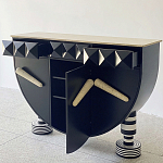 Дизайнерский комод полукруглый черный с 3-мя фактурным ящиками Occasion варинант исполнения - 2 | Loft Concept в Ростове-на-Дону