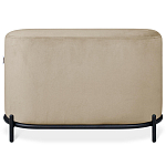 Банкетка овальная бежевый велюр на 4-х металлических ножках черного цвета SANJAY варинант исполнения - 2 | Loft Concept в Ростове-на-Дону