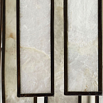 Потолочный светильник с подвесами из перламутра Unique Shine Effect варинант исполнения - 1 | Loft Concept в Ростове-на-Дону