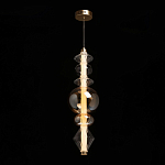 Подвесной светильник с вертикальной композицией из прозрачных и янтарных стеклянных шаров и ромбов Gabriel Scott Luna варинант исполнения - 3 | Loft Concept в Ростове-на-Дону