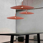 Подвесной светильник круглой формы с коричневым металлическим абажуром Halo Drift варинант исполнения - 3 | Loft Concept в Ростове-на-Дону