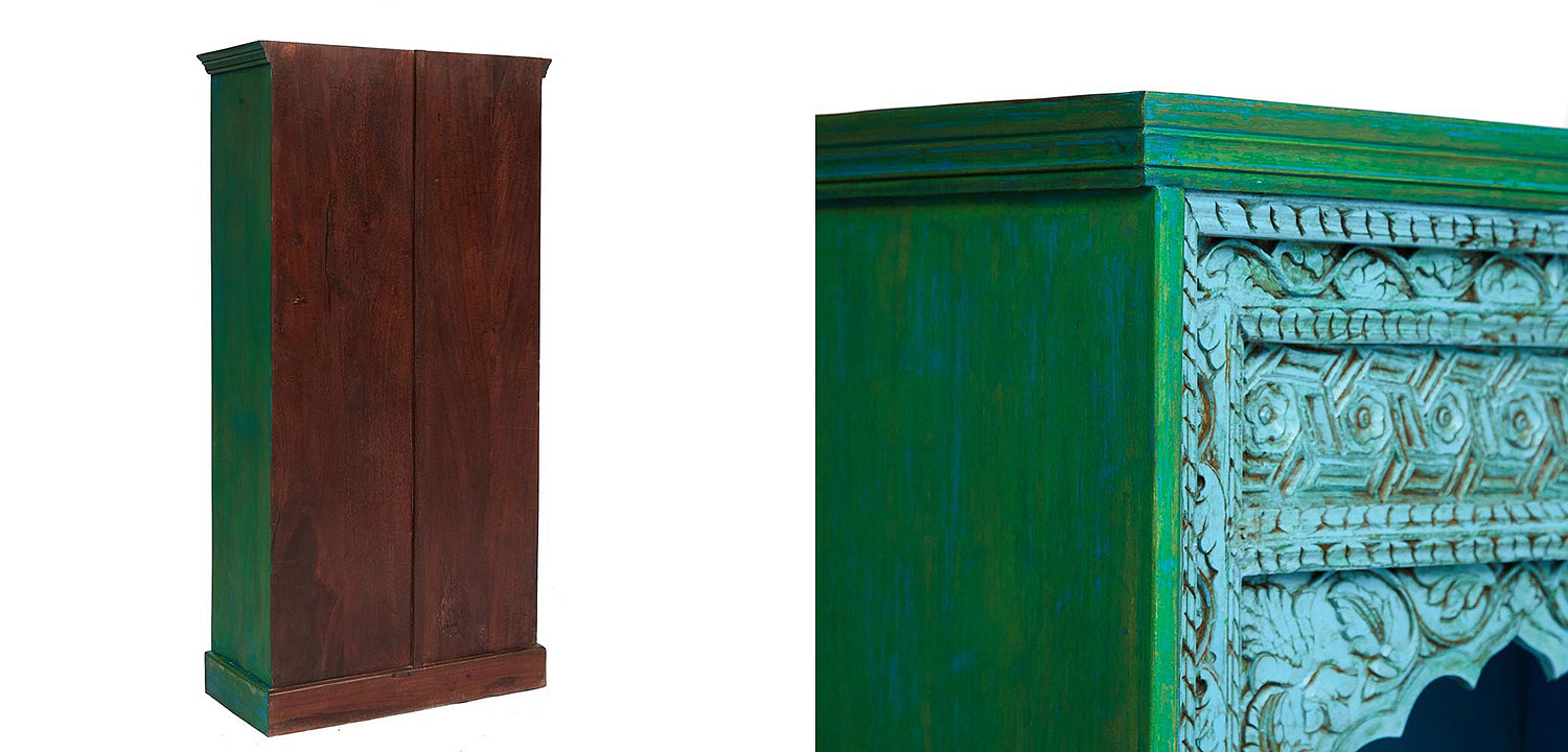 Стеллаж Indian Antique Mango Tree blue/green - Loft-Concept в Ростове-на-Дону