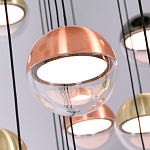 Люстра каскадная с черным круглым основанием 27 подвесов Celestial Waltz варинант исполнения - 3 | Loft Concept в Ростове-на-Дону