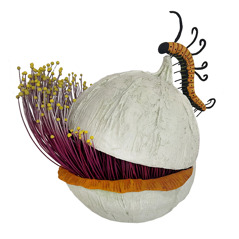 Статуэтка фантастический фрукт Exotic Tropical Fruit orange and white 67 Оранжевый Белый Лиловый в Ростове-на-Дону | Loft Concept 