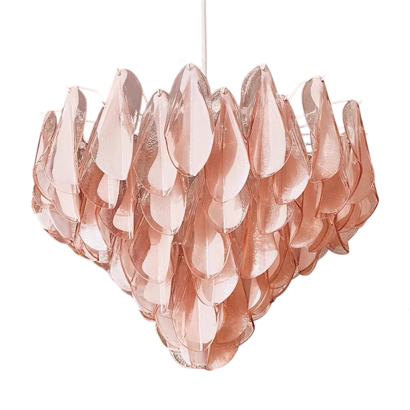 Люстра с каскадом из стекляных розовых лепестков Petalled Illuminator Белый Розовый Люстра с каскадом из стекляных розовых лепестков Petalled Illuminator Белый Розовый в Ростове-на-Дону | Loft Concept