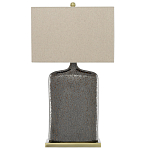 Настольная лампа керамическая с тканевым прямоугольным абажуром Flask варинант исполнения - 4 | Loft Concept в Ростове-на-Дону