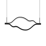 Подвесной светильник волнообразный изогнутый черного цвета 4000К Spiral Lighting варинант исполнения - 1 | Loft Concept в Ростове-на-Дону