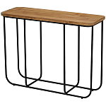 Консоль с деревянной столешницей Lyon Wood Metal Console варинант исполнения - 1 | Loft Concept в Ростове-на-Дону