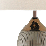 Настольная лампа керамическая с тканевым цилиндрическим абажуром Bullet варинант исполнения - 1 | Loft Concept в Ростове-на-Дону