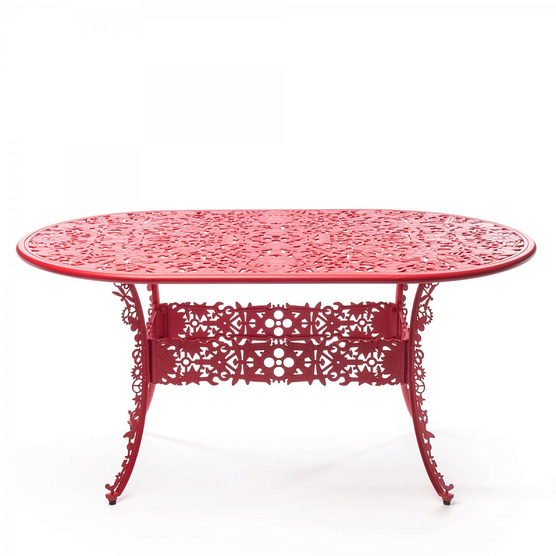   Industry Collection ALUMINIUM OVAL TABLE  RED   -- | Loft Concept 