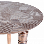 Кофейный столик с рельефной столешницей из металла Aplika Bronze варинант исполнения - 4 | Loft Concept в Ростове-на-Дону