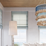 Люстра трехъярусная с декором из круглых деревянных бусин с кисточками Blue Wooden Beads Chandelier варинант исполнения - 4 | Loft Concept в Ростове-на-Дону