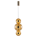 Подвесной светильник светодиодный со стеклянными плафонами янтарного цвета в форме дисков Savio Glass Disc варинант исполнения - 2 | Loft Concept в Ростове-на-Дону