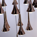 Люстра светодиодная с акриловыми конусообразными плафономи розовое золото Astra 60   варинант исполнения - 3 | Loft Concept в Ростове-на-Дону