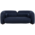 Дизайнерский двухместный диван с мягкими спинкой и подлокотниками синий Madelaine Sofa Blue варинант исполнения - 1 | Loft Concept в Ростове-на-Дону