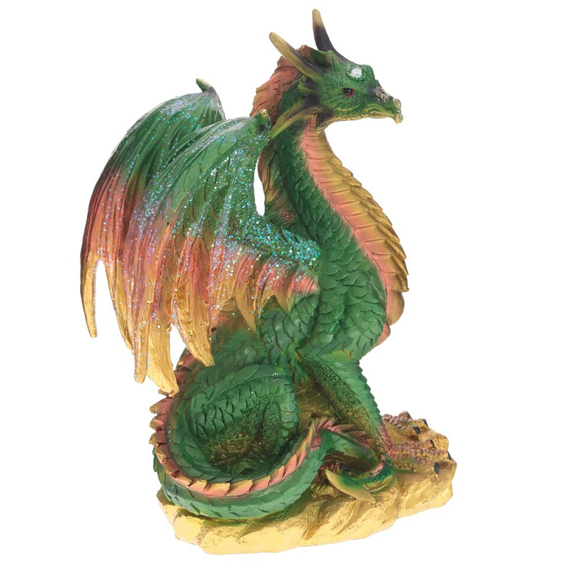    Green Orange Dragon Statuette     -- | Loft Concept 